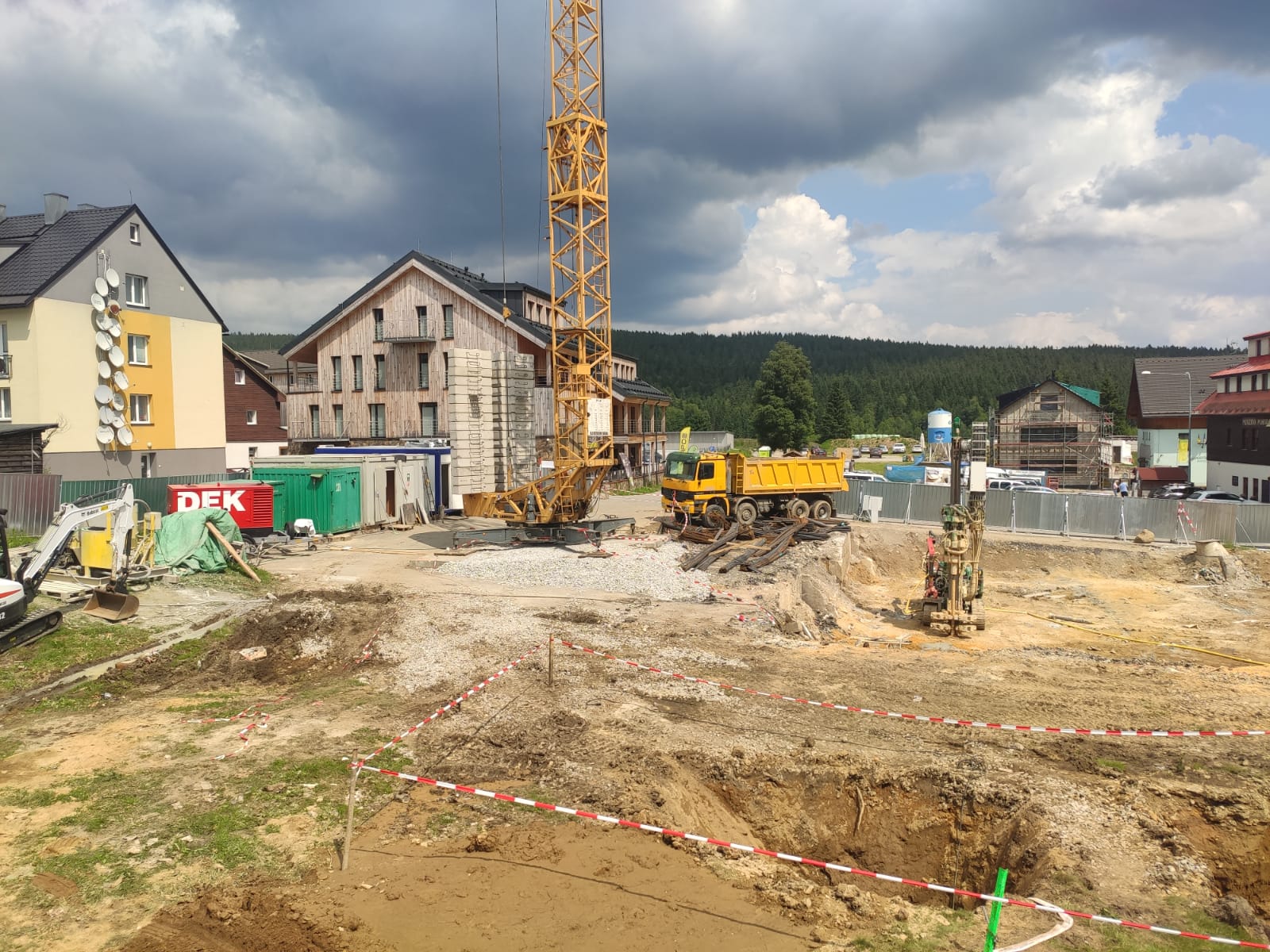 Vrty pro tepelné čerpadlo na lokalitě Kvilda, Penzion U Malíků