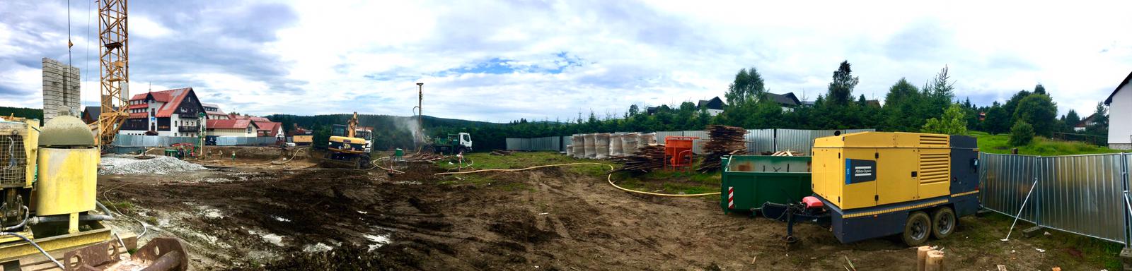 Vrty pro tepelné čerpadlo na lokalitě Kvilda, Penzion U Malíků