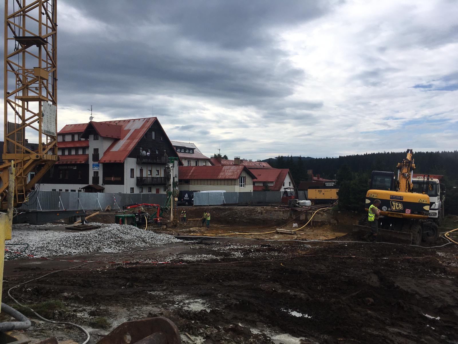 Vrty pro tepelné čerpadlo na lokalitě Kvilda, Penzion U Malíků